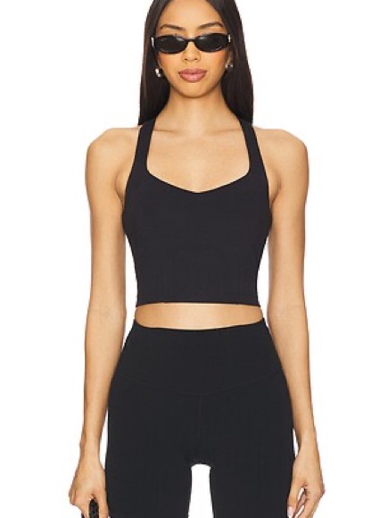 Beyond Yoga Intensity Racerback Cropped Tank Top In Black